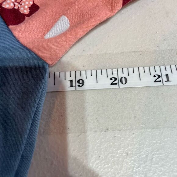 LuLaRoe Womens Disney Minnie Mouse 3/4 Sleeve Randy Top Blue Peach Size Small - Picture 6 of 7
